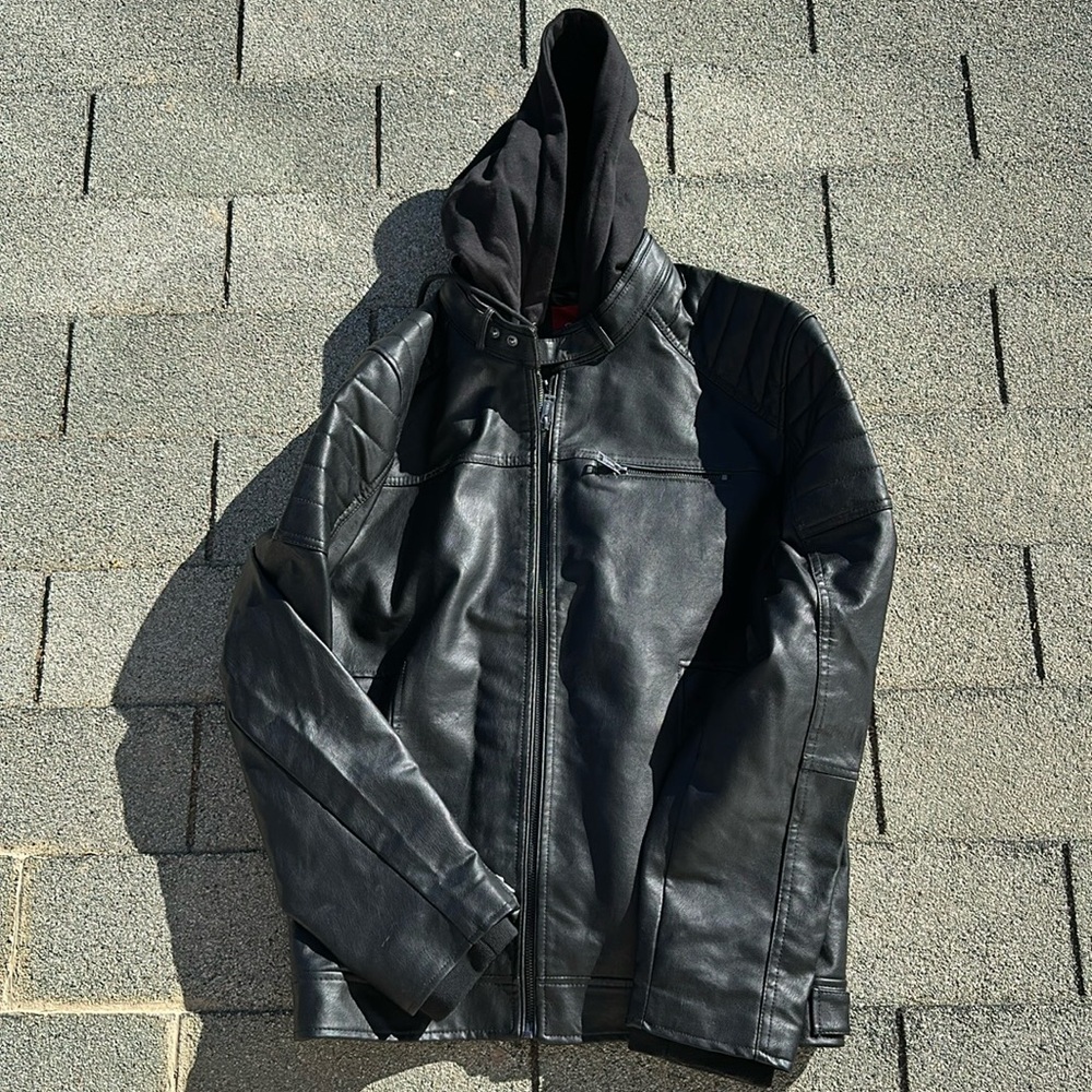 Guess Faux Leather Moto Jacket